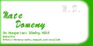 mate domeny business card