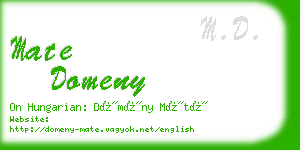 mate domeny business card